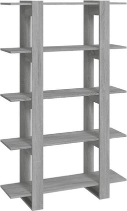 vidaXL - Boekenkast/kamerscherm - 100x30x160 - cm - grijs - sonoma - eikenkleurig