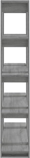 vidaXL - Boekenkast/kamerscherm - 100x30x160 - cm - grijs - sonoma - eikenkleurig