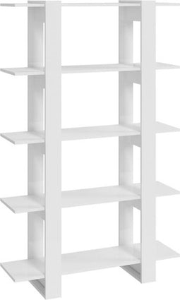 vidaXL - Boekenkast/kamerscherm - 100x30x160 - cm - hoogglans - wit