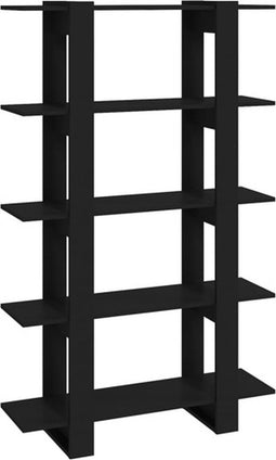 vidaXL - Boekenkast/kamerscherm - 100x30x160 - cm - zwart