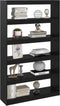 vidaXL - Boekenkast/kamerscherm - 100x30x167,5 - cm - massief - grenenhout - zwart