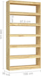 vidaXL - Boekenkast - / - kamerscherm - 100x30x200 - cm - massief - grenenhout