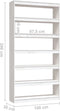 vidaXL - Boekenkast/kamerscherm - 100x30x200 - cm - massief - grenenhout - wit