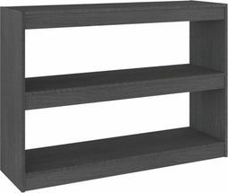 vidaXL - Boekenkast/kamerscherm - 100x30x71,5 - cm - grenenhout - grijs