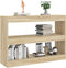 vidaXL - Boekenkast - / - kamerscherm - 100x30x72 - cm - sonoma - eikenkleurig
