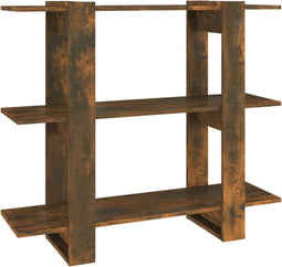 vidaXL - Boekenkast/kamerscherm - 100x30x87 - cm - gerookt - eikenkleurig