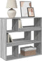 vidaXL - Boekenkast - / - kamerscherm - 100x33x94,5 - cm - grijs - sonoma - eiken