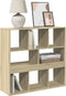 vidaXL - Boekenkast - / - kamerscherm - 100x33x94,5 - cm - sonoma - eikenkleurig