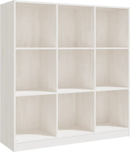 vidaXL - Boekenkast/kamerscherm - 104x33,5x110 - cm - massief - grenenhout - wit