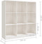 vidaXL - Boekenkast/kamerscherm - 104x33,5x110 - cm - massief - grenenhout - wit