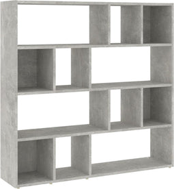 vidaXL - Boekenkast/kamerscherm - 105x24x102 - cm - betongrijs