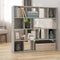 vidaXL - Boekenkast/kamerscherm - 105x24x102 - cm - betongrijs