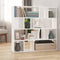 vidaXL - Boekenkast/kamerscherm - 105x24x102 - cm - hoogglans - wit