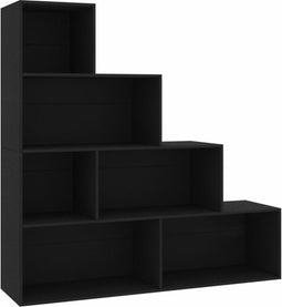 vidaXL - Boekenkast/kamerscherm - 155x24x160 - cm - bewerkt - hout - zwart