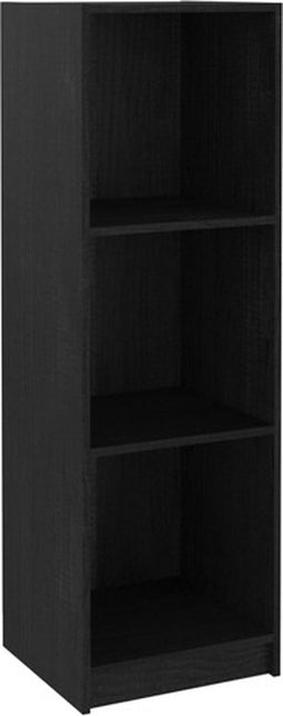 vidaXL - Boekenkast/kamerscherm - 36x33x110 - cm - massief - grenenhout - zwart