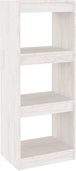 vidaXL - Boekenkast/kamerscherm - 40x30x103,5 - cm - massief - grenenhout - wit