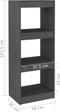 vidaXL - Boekenkast/kamerscherm - 40x30x103,5 - cm - massief - grenenhout - grijs