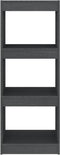 vidaXL - Boekenkast/kamerscherm - 40x30x103,5 - cm - massief - grenenhout - grijs