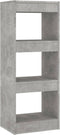 vidaXL - Boekenkast/kamerscherm - 40x30x103 - cm - bewerkt - hout - betongrijs