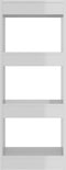 vidaXL - Boekenkast/kamerscherm - 40x30x103 - cm - bewerkt - hout - hoogglans - wit