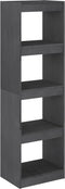 vidaXL - Boekenkast/kamerscherm - 40x30x135,5 - cm - grenenhout - grijs