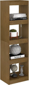 vidaXL - Boekenkast/kamerscherm - 40x30x135,5 - cm - grenenhout - honingbruin
