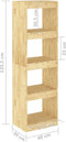 vidaXL - Boekenkast - / - kamerscherm - 40x30x135,5 - cm - massief - grenenhout