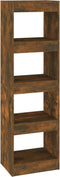 vidaXL - Boekenkast/kamerscherm - 40x30x135 - cm - gerookt - eikenkleurig