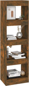 vidaXL - Boekenkast/kamerscherm - 40x30x135 - cm - gerookt - eikenkleurig