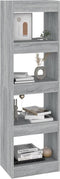 vidaXL - Boekenkast/kamerscherm - 40x30x135 - cm - grijs - sonoma - eikenkleurig