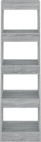 vidaXL - Boekenkast/kamerscherm - 40x30x135 - cm - grijs - sonoma - eikenkleurig