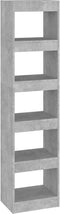 vidaXL - Boekenkast/kamerscherm - 40x30x166 - cm - betongrijs