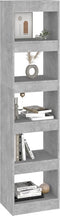 vidaXL - Boekenkast/kamerscherm - 40x30x166 - cm - betongrijs
