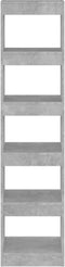 vidaXL - Boekenkast/kamerscherm - 40x30x166 - cm - betongrijs
