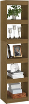 vidaXL - Boekenkast - / - kamerscherm - 40x30x167,5 - cm - grenenhout - honingbruin