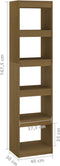 vidaXL - Boekenkast - / - kamerscherm - 40x30x167,5 - cm - grenenhout - honingbruin