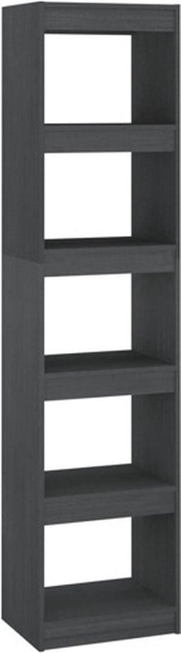 vidaXL - Boekenkast/kamerscherm - 40x30x167,5 - cm - massief - grenenhout - grijs