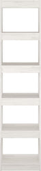 vidaXL - Boekenkast - / - kamerscherm - 40x30x167,5 - cm - massief - grenenhout - wit