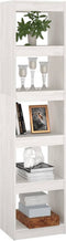 vidaXL - Boekenkast - / - kamerscherm - 40x30x167,5 - cm - massief - grenenhout - wit