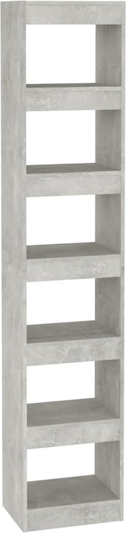 vidaXL - Boekenkast/kamerscherm - 40x30x198 - cm - betongrijs