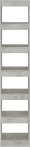 vidaXL - Boekenkast/kamerscherm - 40x30x198 - cm - betongrijs