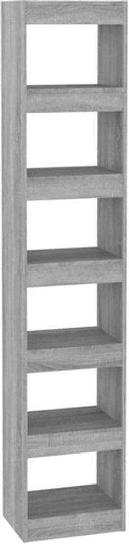 vidaXL - Boekenkast/kamerscherm - 40x30x198 - cm - grijs - sonoma - eikenkleurig