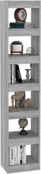 vidaXL - Boekenkast/kamerscherm - 40x30x198 - cm - grijs - sonoma - eikenkleurig