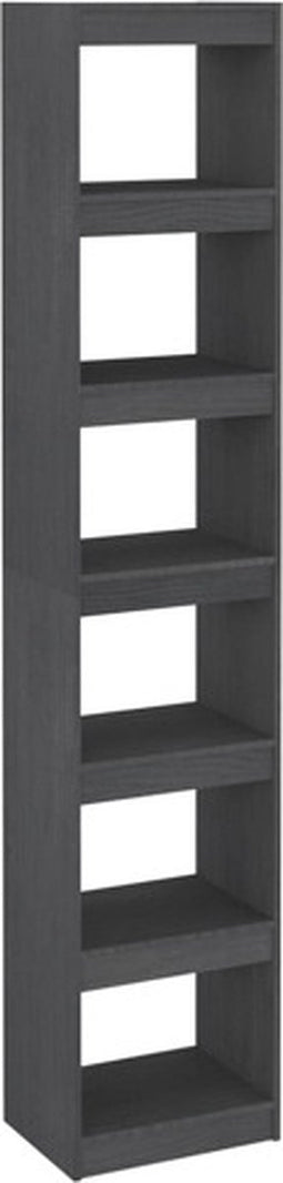 vidaXL - Boekenkast/kamerscherm - 40x30x199 - cm - massief - grenenhout - grijs