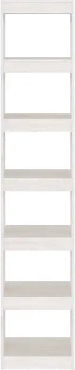 vidaXL - Boekenkast/kamerscherm - 40x30x199 - cm - massief - grenenhout - wit
