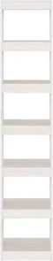 vidaXL - Boekenkast/kamerscherm - 40x30x199 - cm - massief - grenenhout - wit
