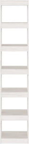 vidaXL - Boekenkast/kamerscherm - 40x30x199 - cm - massief - grenenhout - wit