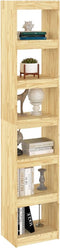 vidaXL - Boekenkast - / - kamerscherm - 40x30x199 - cm - massief - grenenhout