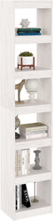 vidaXL - Boekenkast/kamerscherm - 40x30x199 - cm - massief - grenenhout - wit
