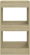 vidaXL - Boekenkast/kamerscherm - 40x30x72 - cm - sonoma - eikenkleurig